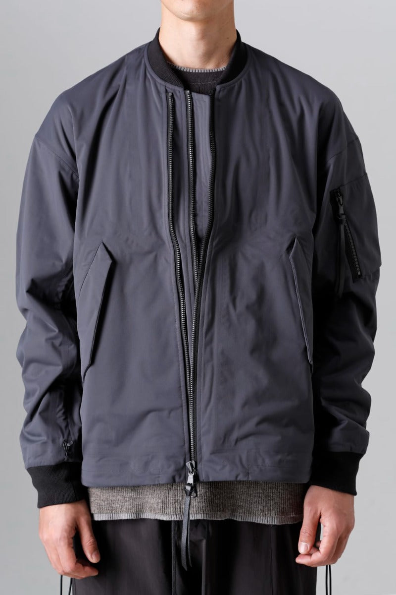 Water Repellent Bomber Jacket  Dark Gray