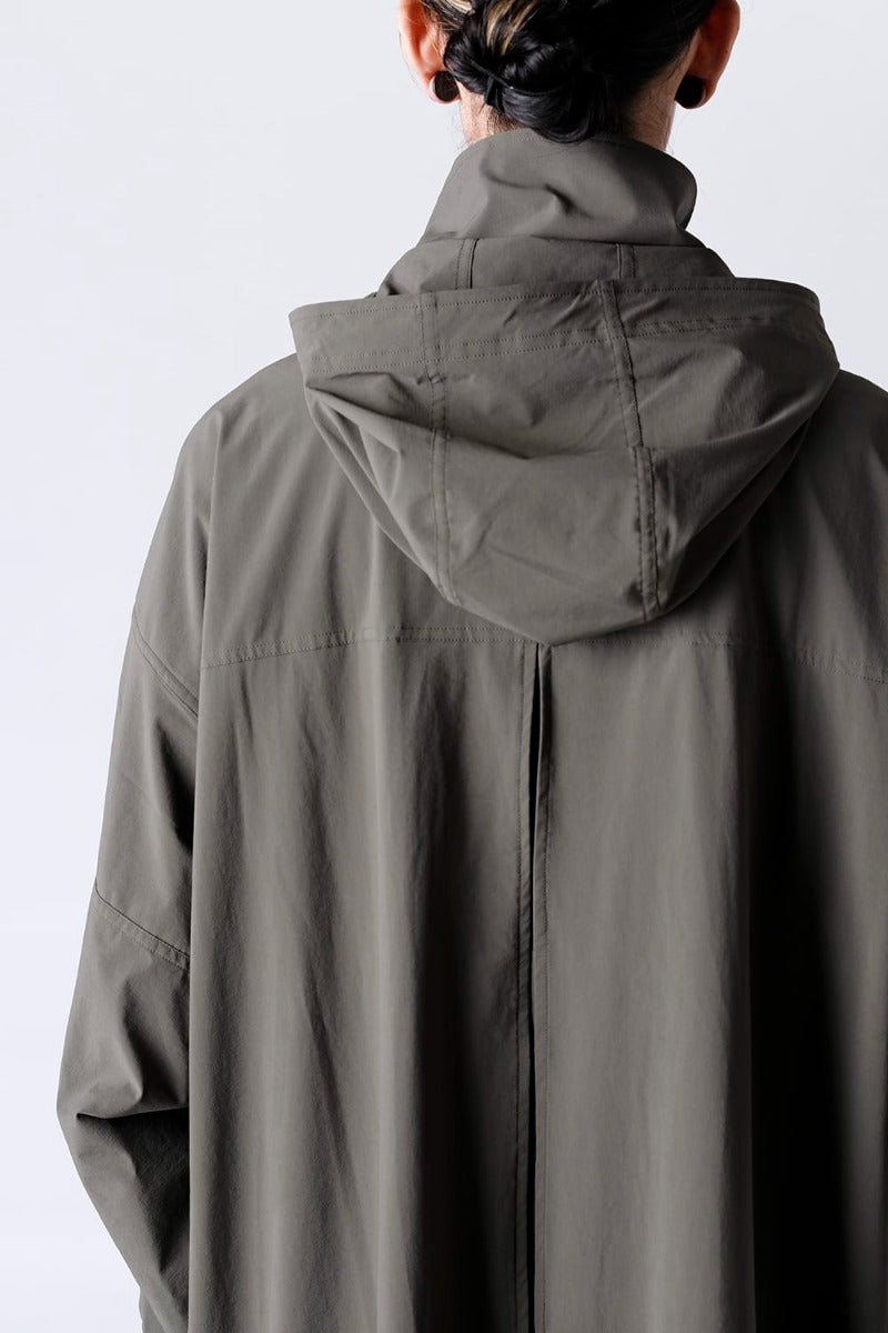 Water-Repellent Stretch Hooded Coat  Dark Olive