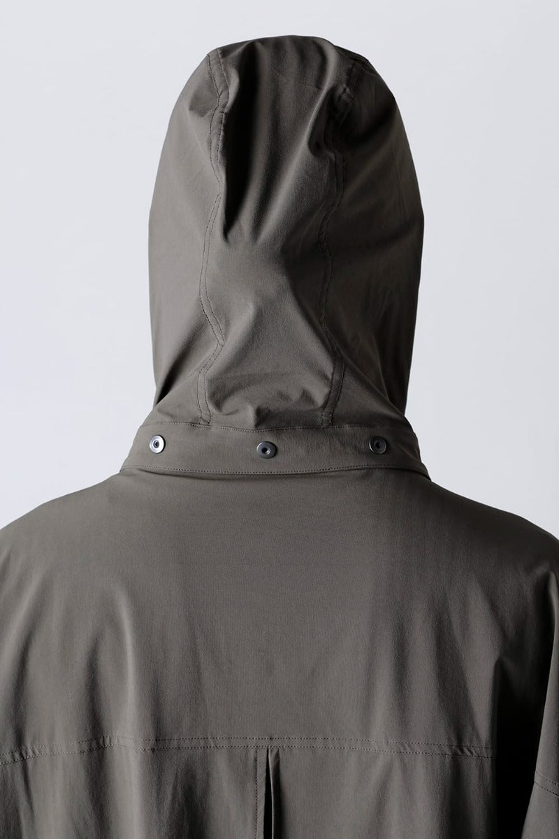 Water-Repellent Stretch Hooded Coat  Dark Olive