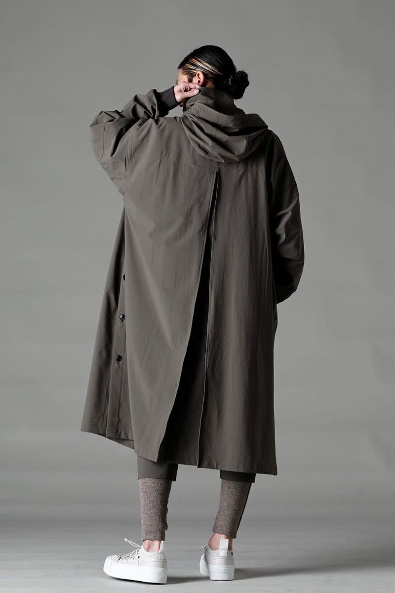 Water-Repellent Stretch Hooded Coat  Dark Olive