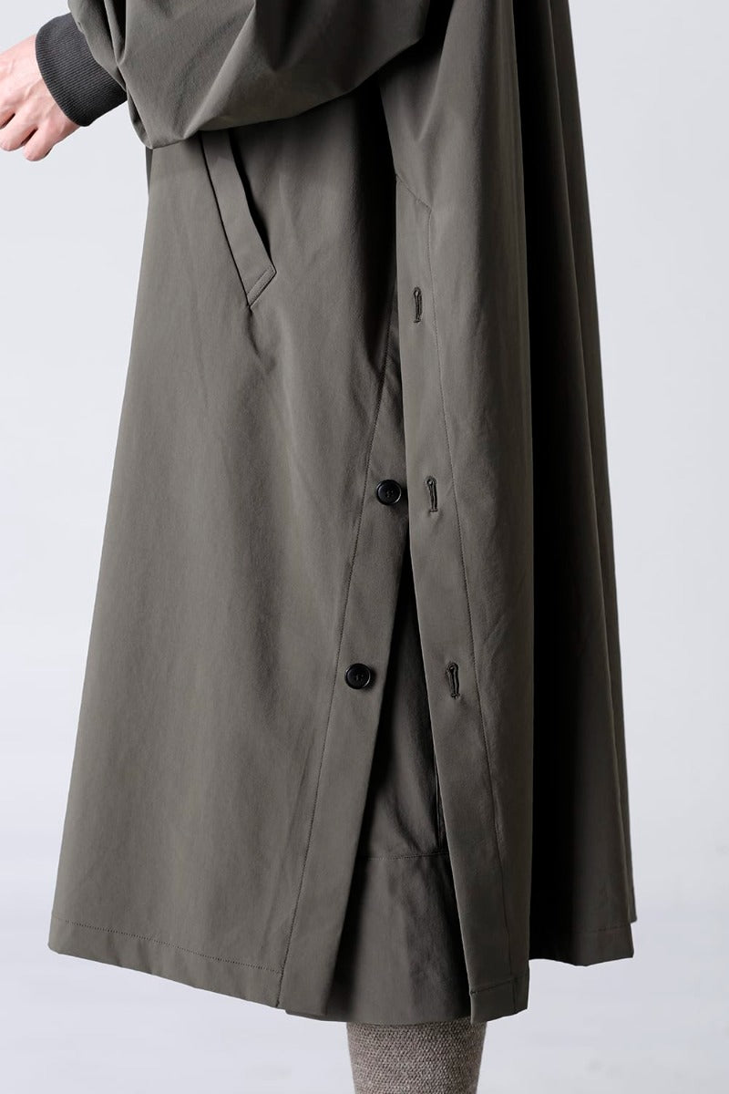 Water-Repellent Stretch Hooded Coat  Dark Olive