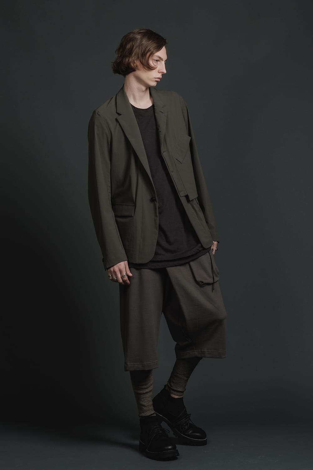 Water-Repellent Stretch Blazer  Dark Olive