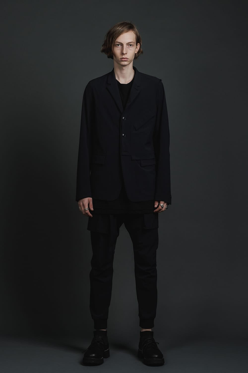 Water-Repellent Stretch Blazer  Black