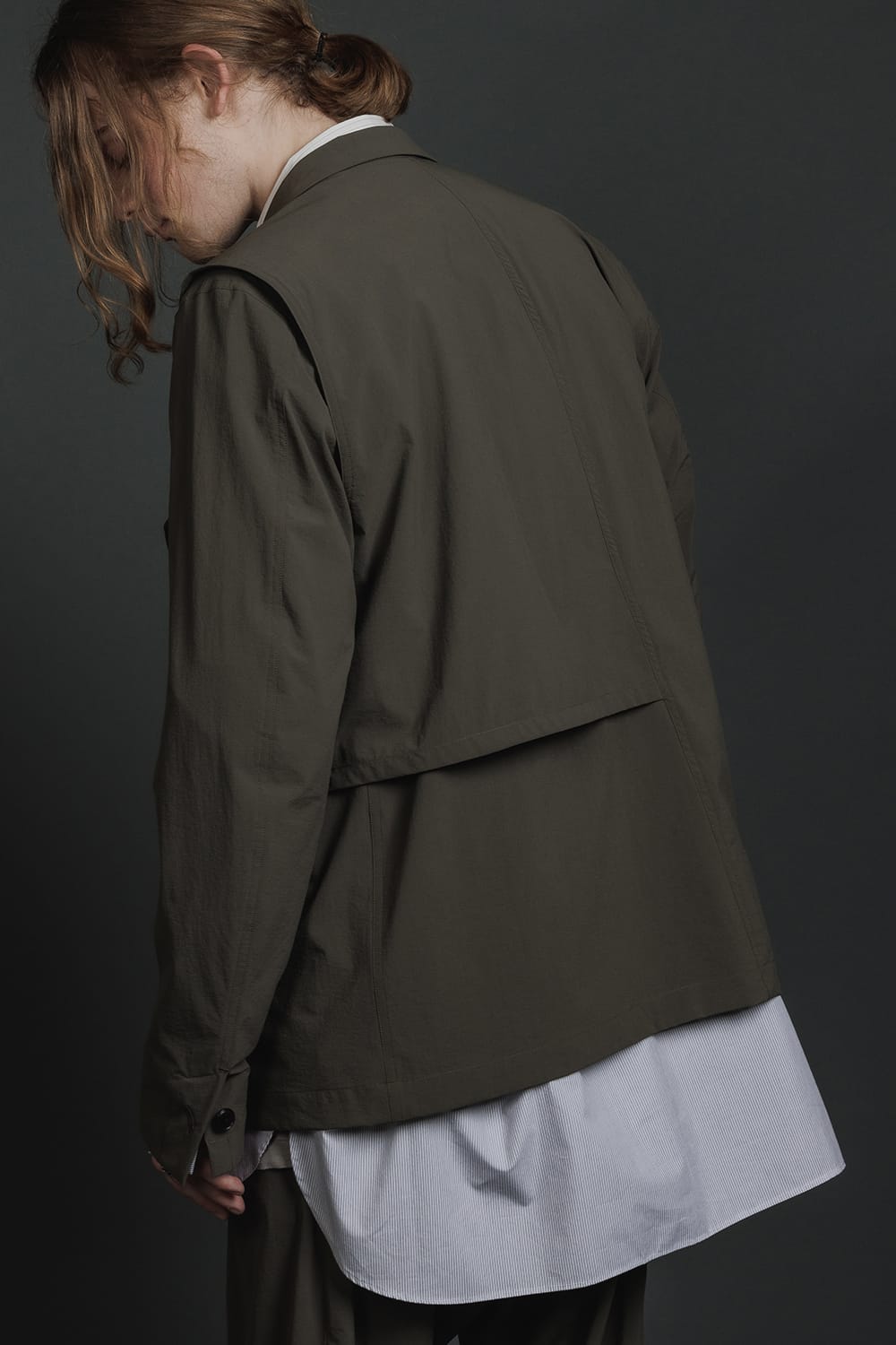 Water-Repellent Stretch Blazer  Dark Olive