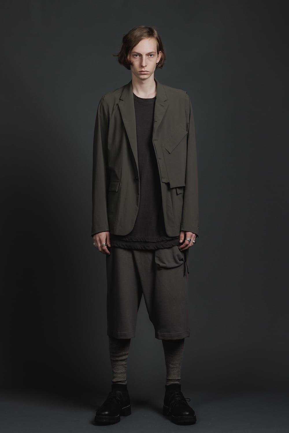 Water-Repellent Stretch Blazer  Dark Olive