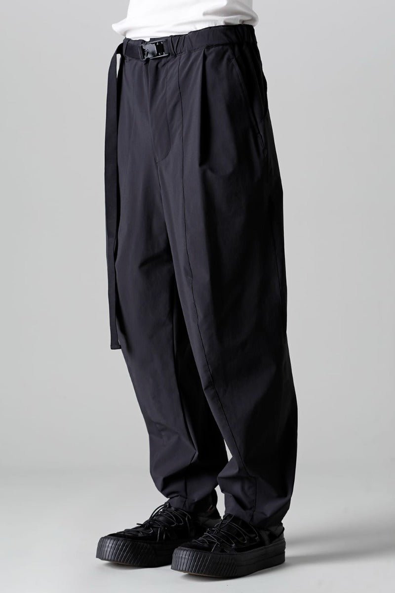 Water-Repellent Stretch Wide Pants Black