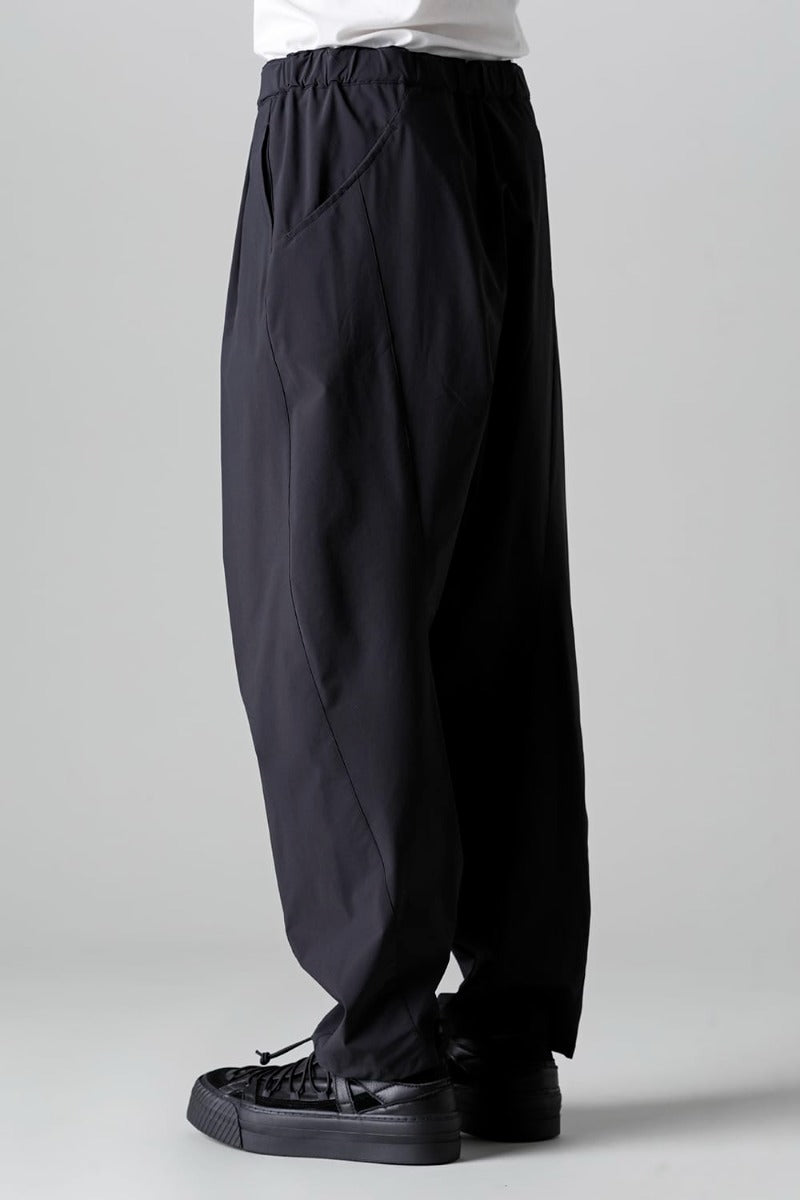 Water-Repellent Stretch Wide Pants Black