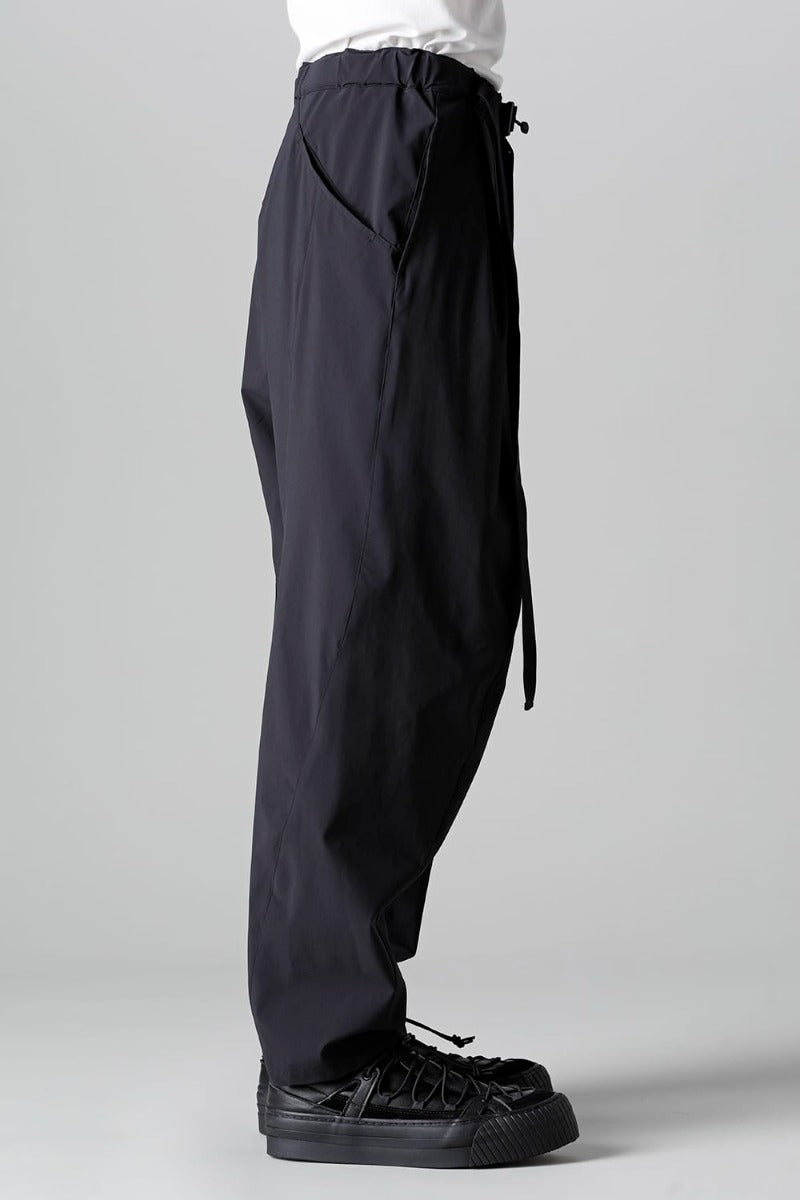 Water-Repellent Stretch Wide Pants Black