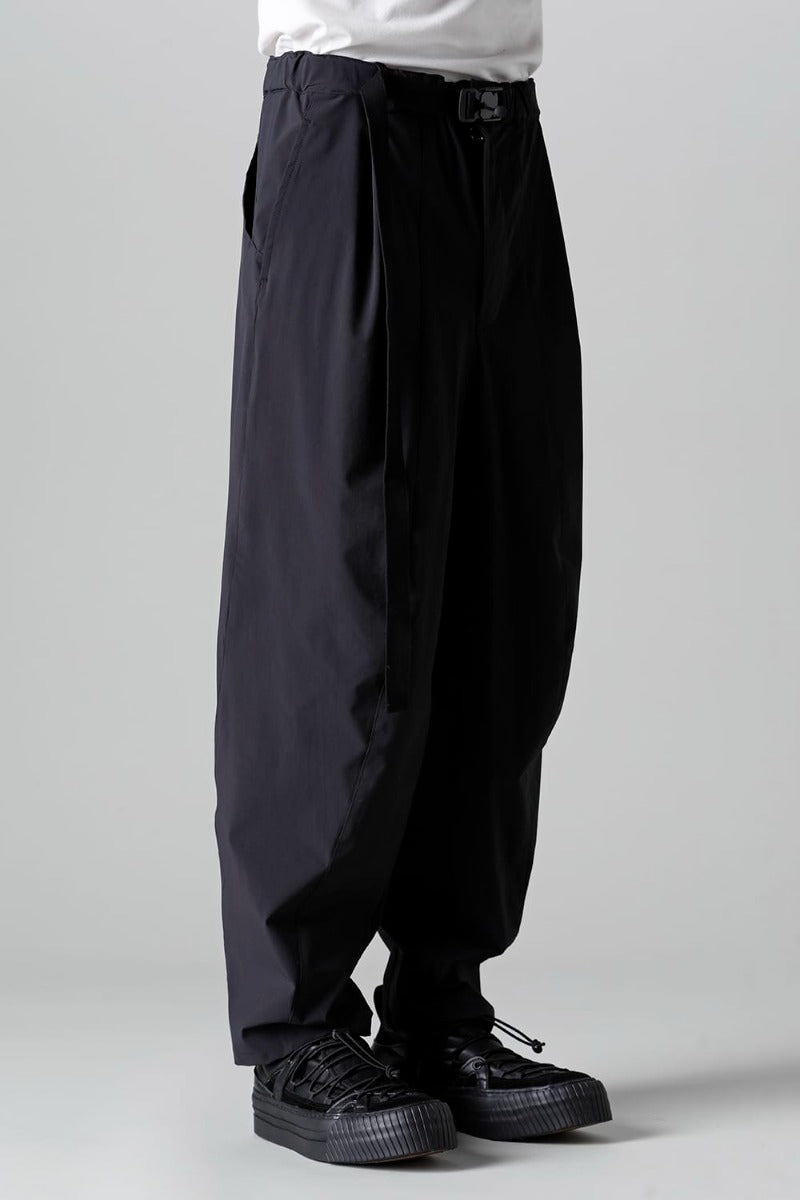 Water-Repellent Stretch Wide Pants Black