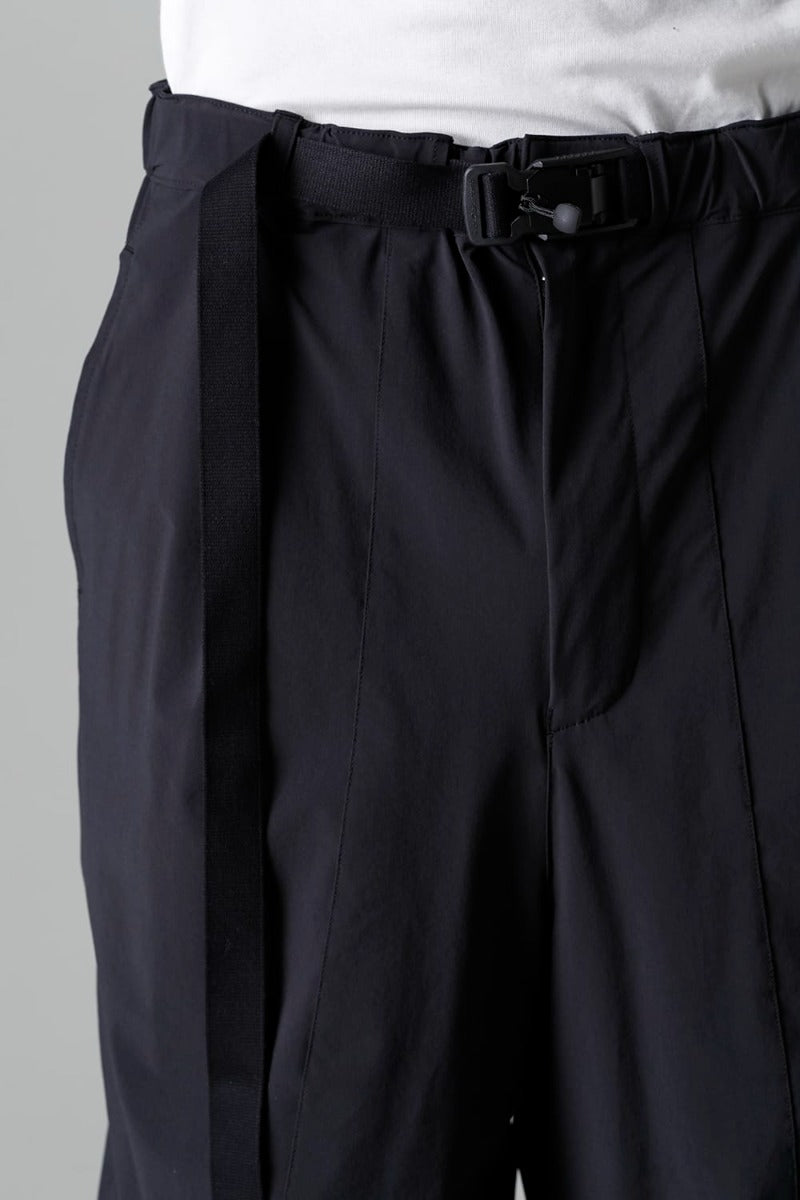 Water-Repellent Stretch Wide Pants Black