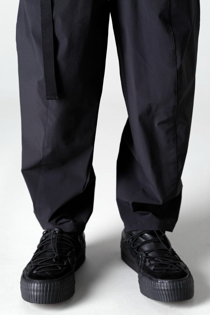 Water-Repellent Stretch Wide Pants Black