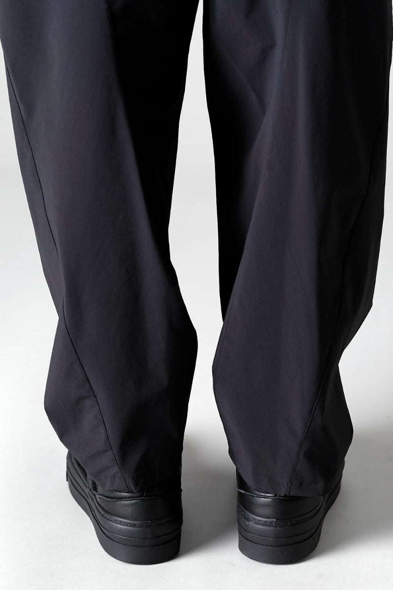 Water-Repellent Stretch Wide Pants Black