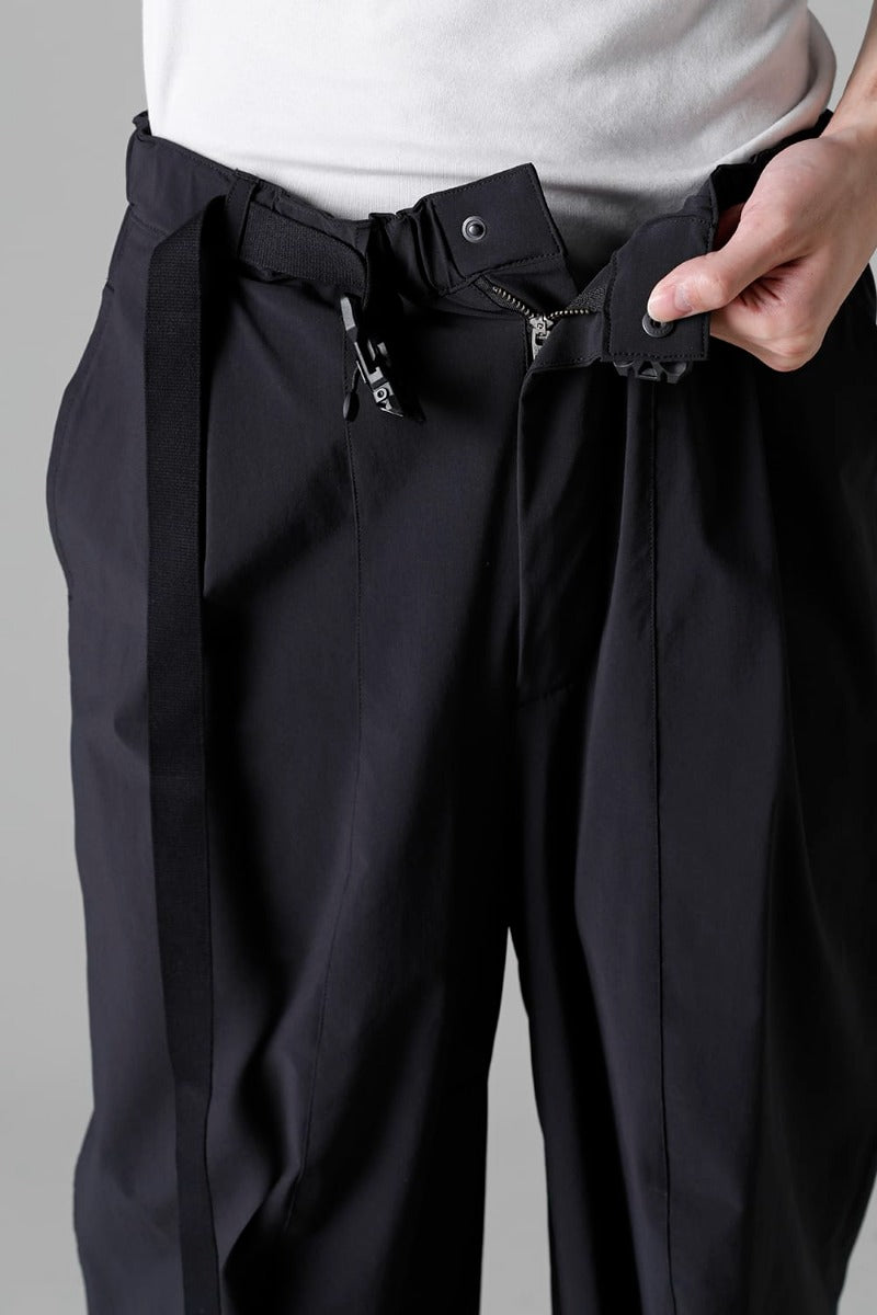 Water-Repellent Stretch Wide Pants Black