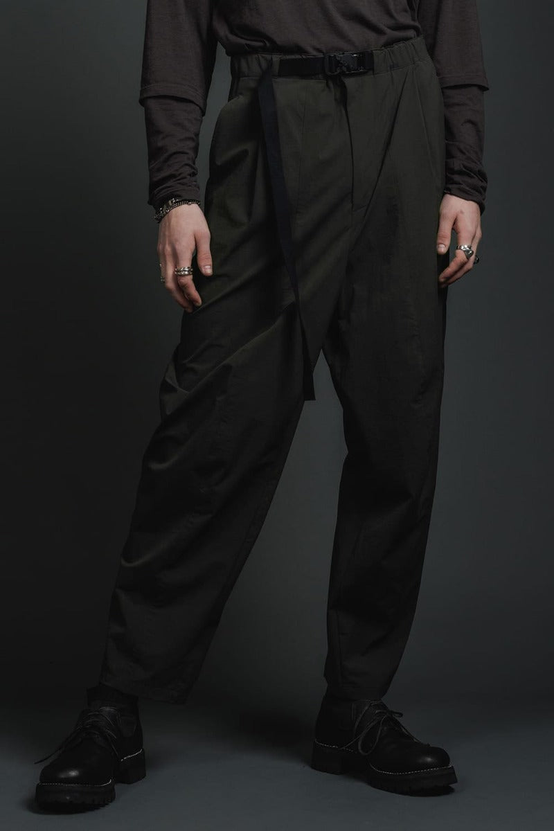 Water-Repellent Stretch Wide Pants Dark Gray