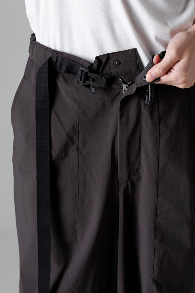 Water-Repellent Stretch Wide Pants Dark Gray