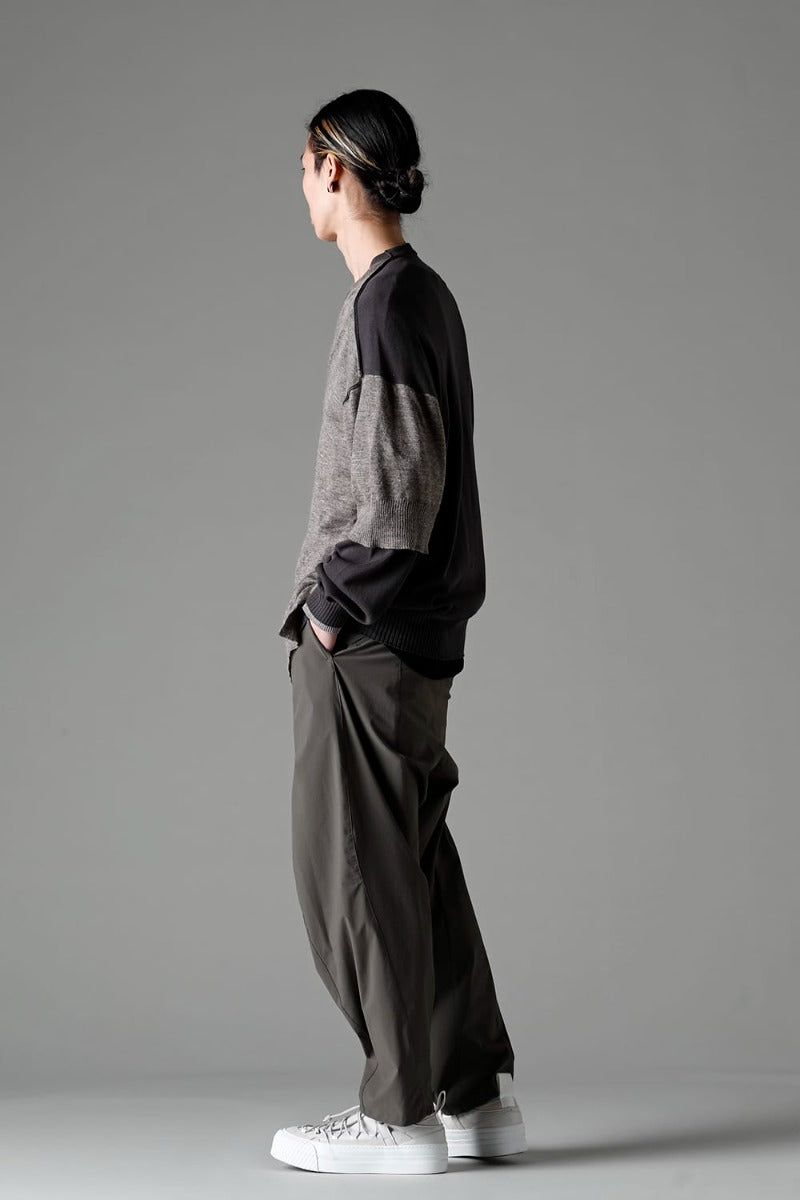 Water-Repellent Stretch Wide Pants Dark Olive