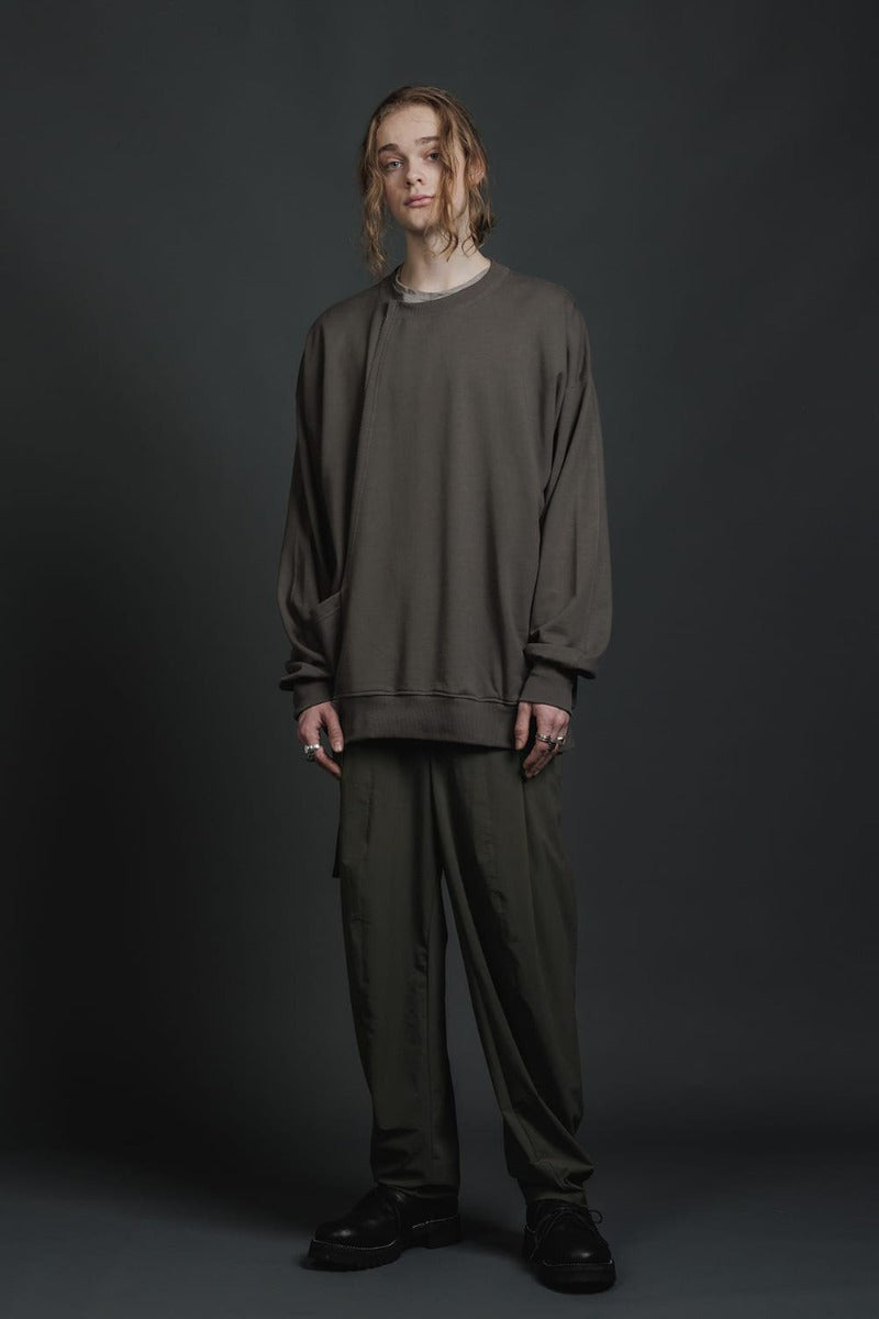 Water-Repellent Stretch Wide Pants Dark Olive