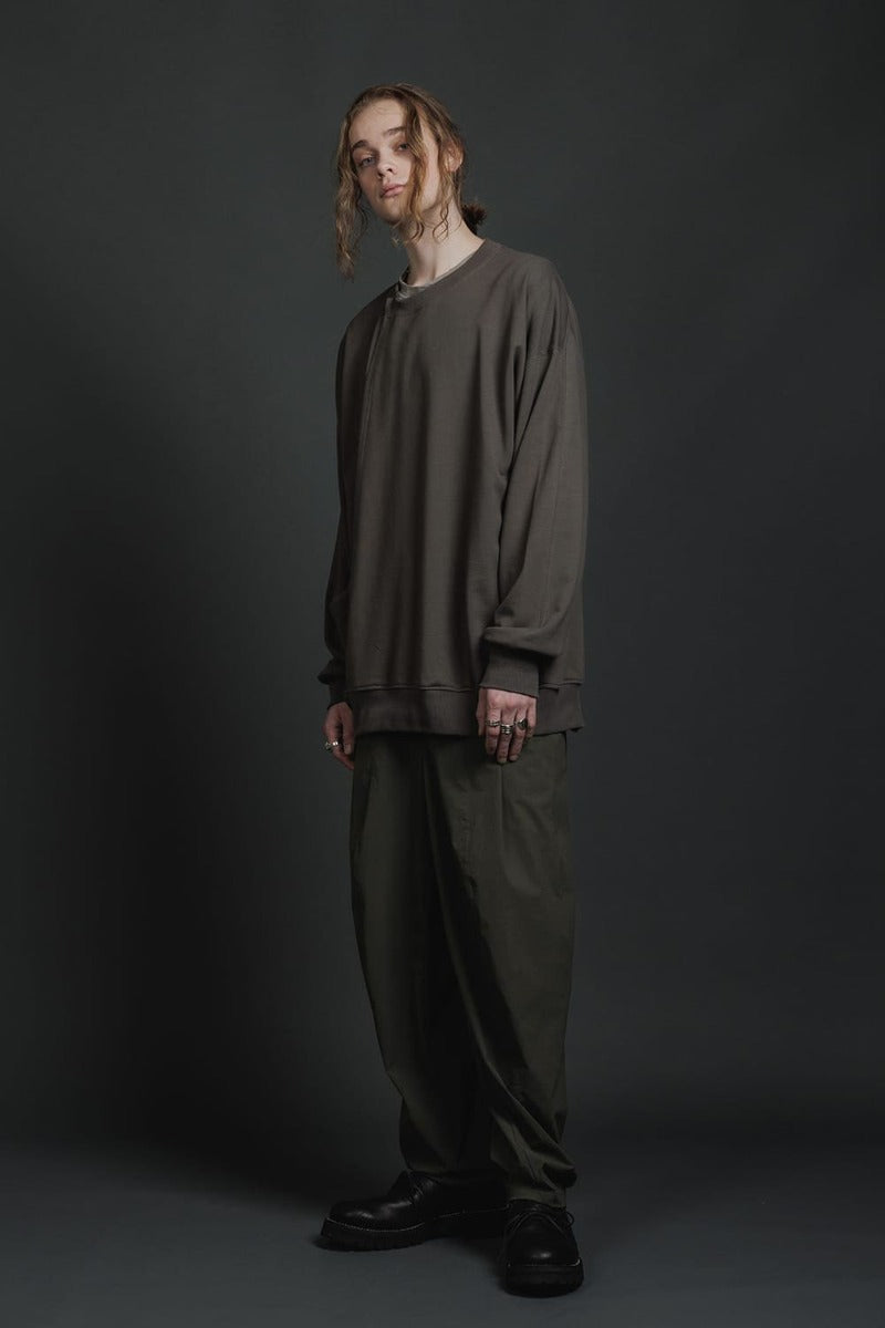 Water-Repellent Stretch Wide Pants Dark Olive