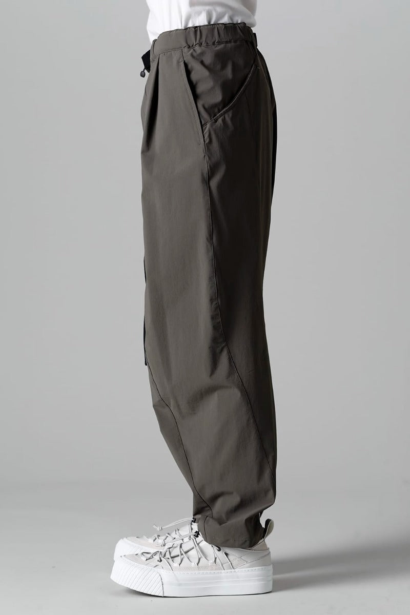 Water-Repellent Stretch Wide Pants Dark Olive