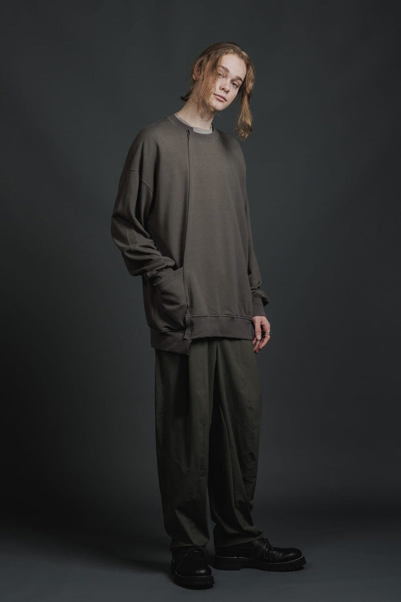 Water-Repellent Stretch Wide Pants Dark Olive