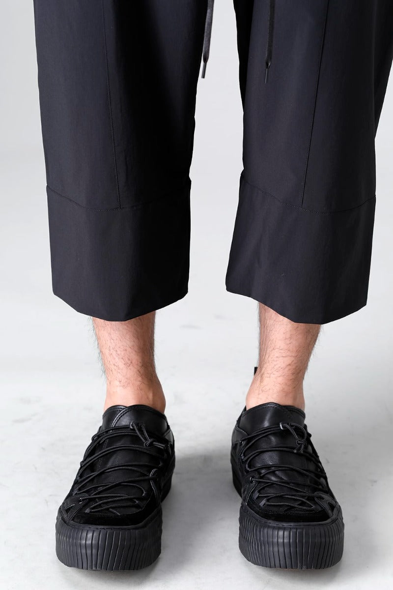 Water-Repellent Stretch Knee-Length Pants Black