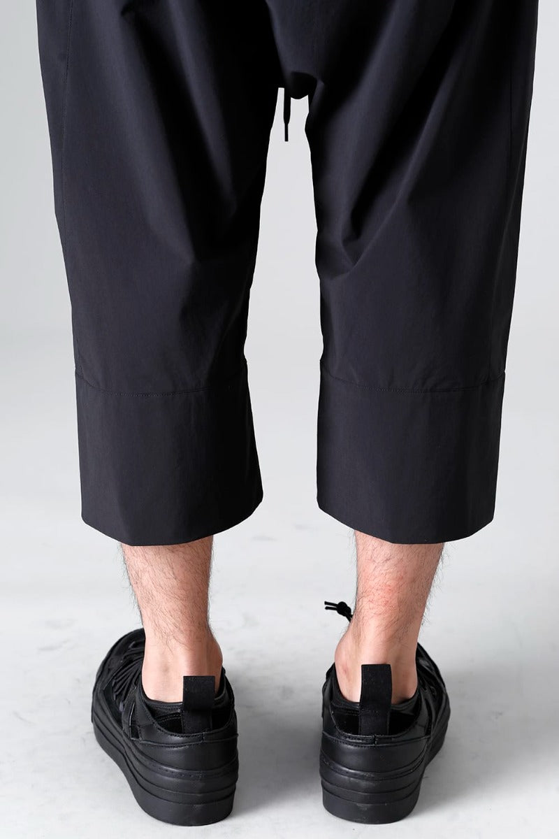 Water-Repellent Stretch Knee-Length Pants Black