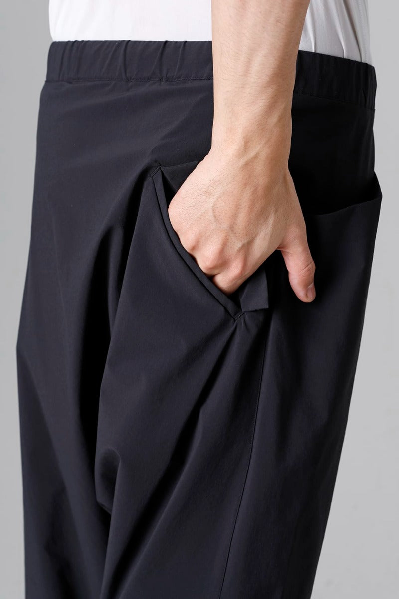 Water-Repellent Stretch Knee-Length Pants Black