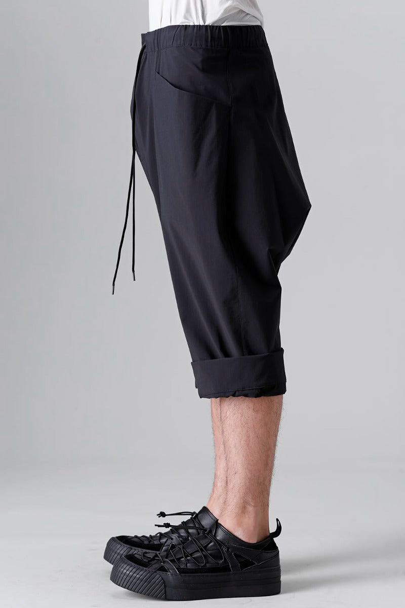 Water-Repellent Stretch Knee-Length Pants Black