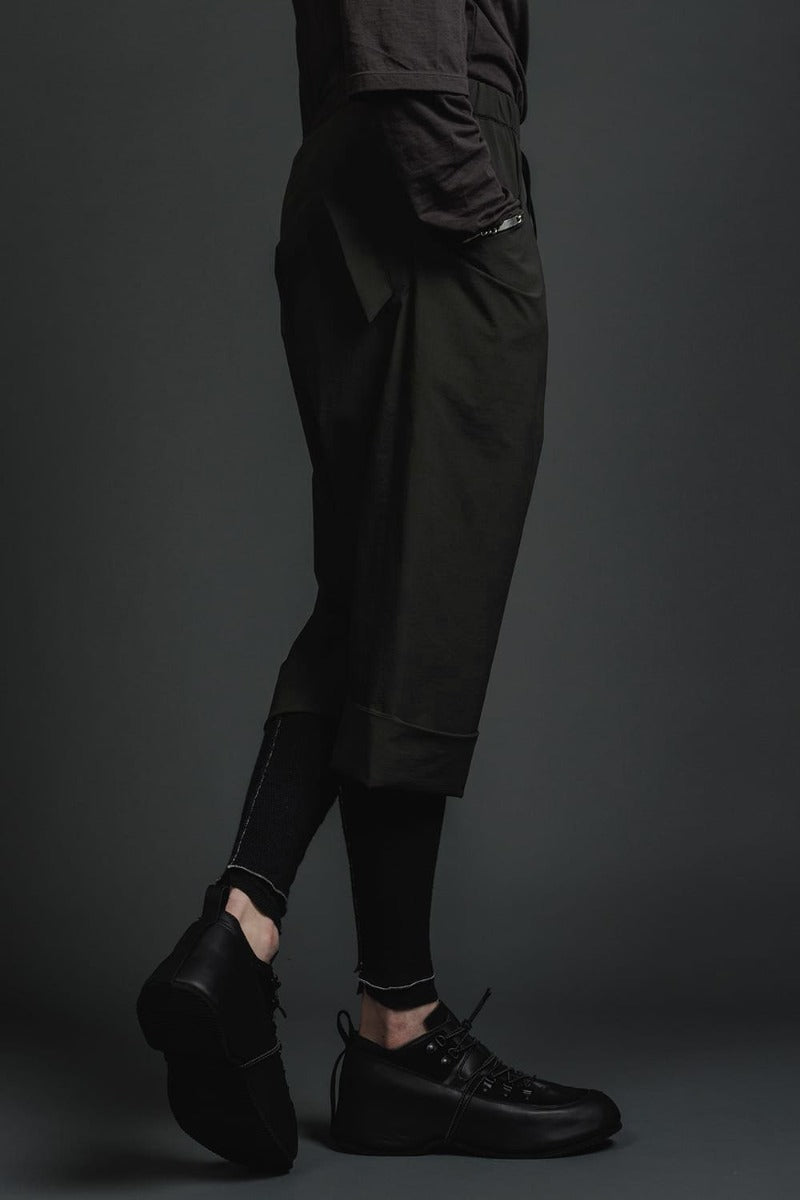 Water-Repellent Stretch Knee-Length Pants Dark Gray