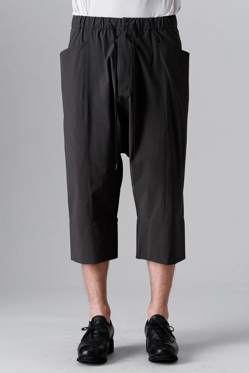 Water-Repellent Stretch Knee-Length Pants Dark Gray