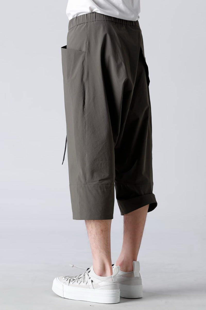 Water-Repellent Stretch Knee-Length Pants Dark Olive