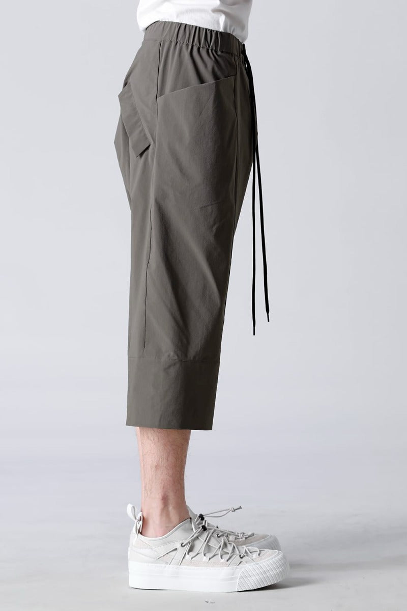 Water-Repellent Stretch Knee-Length Pants Dark Olive