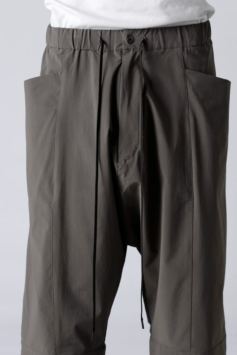 Water-Repellent Stretch Knee-Length Pants Dark Olive