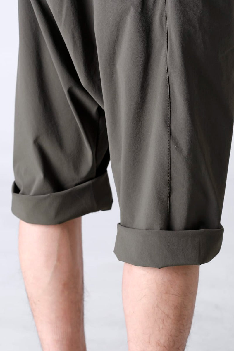 Water-Repellent Stretch Knee-Length Pants Dark Olive