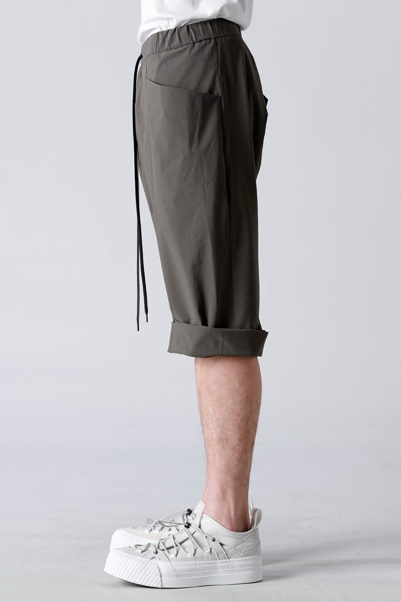 Water-Repellent Stretch Knee-Length Pants Dark Olive