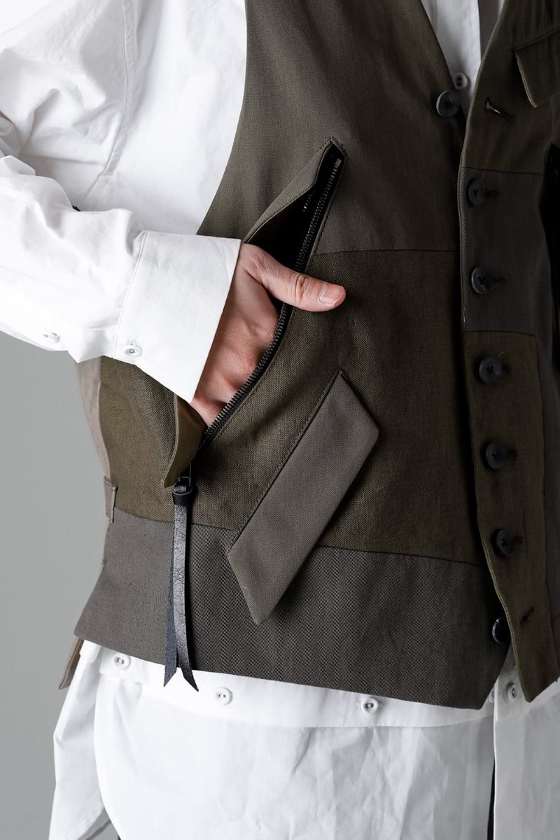 Fragment Vest  Dark Olive