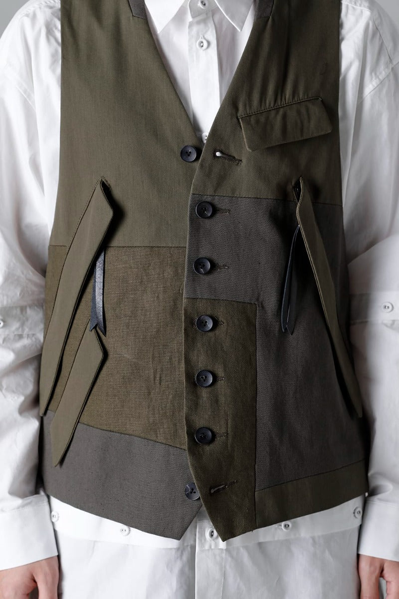 Fragment Vest  Dark Olive