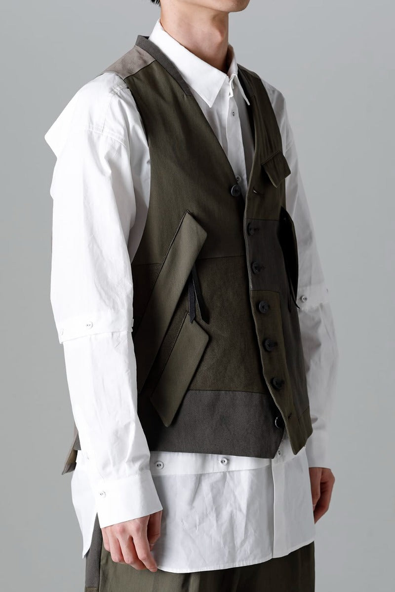 Fragment Vest  Dark Olive