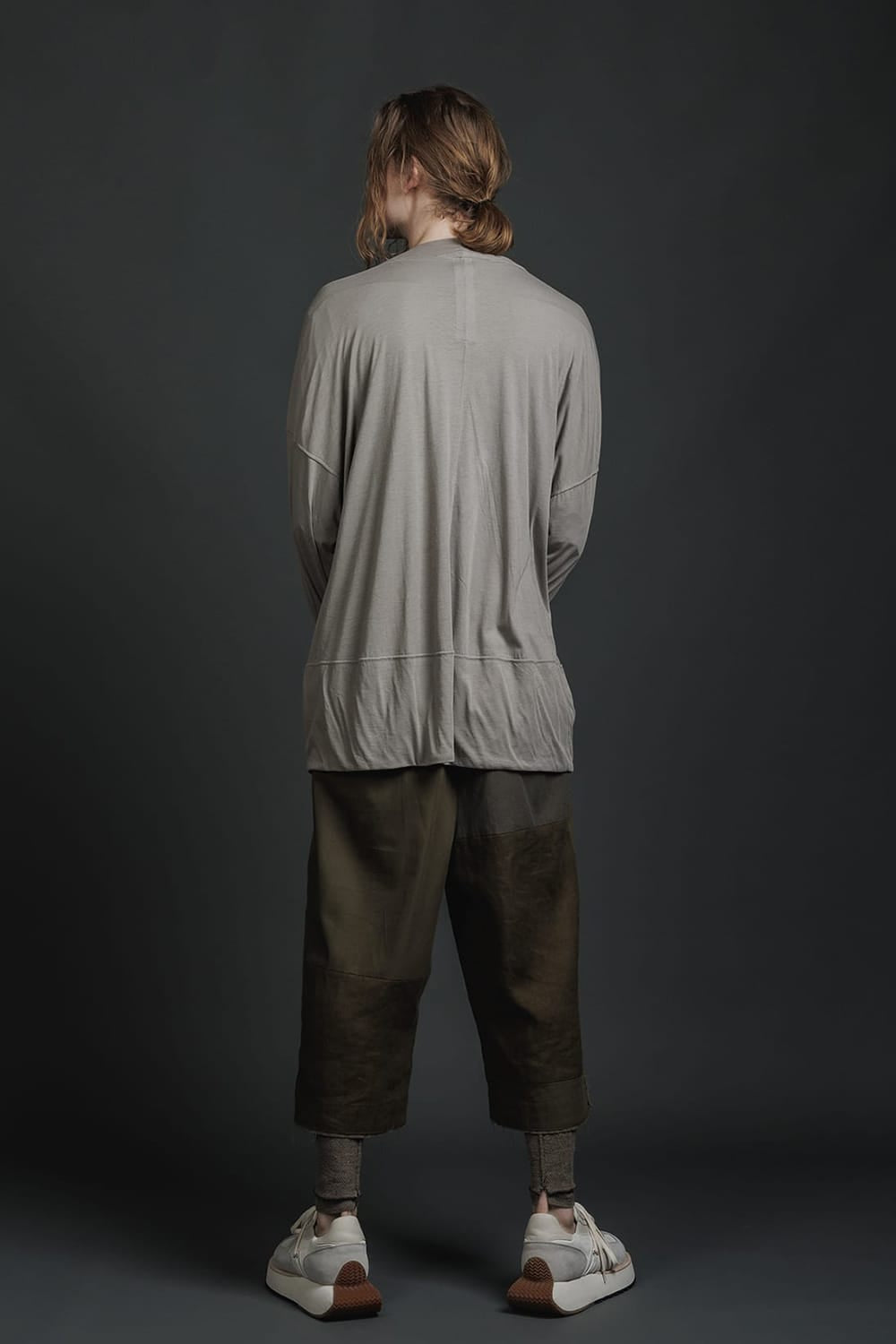 Fragment Cropped Trousers Dark Olive