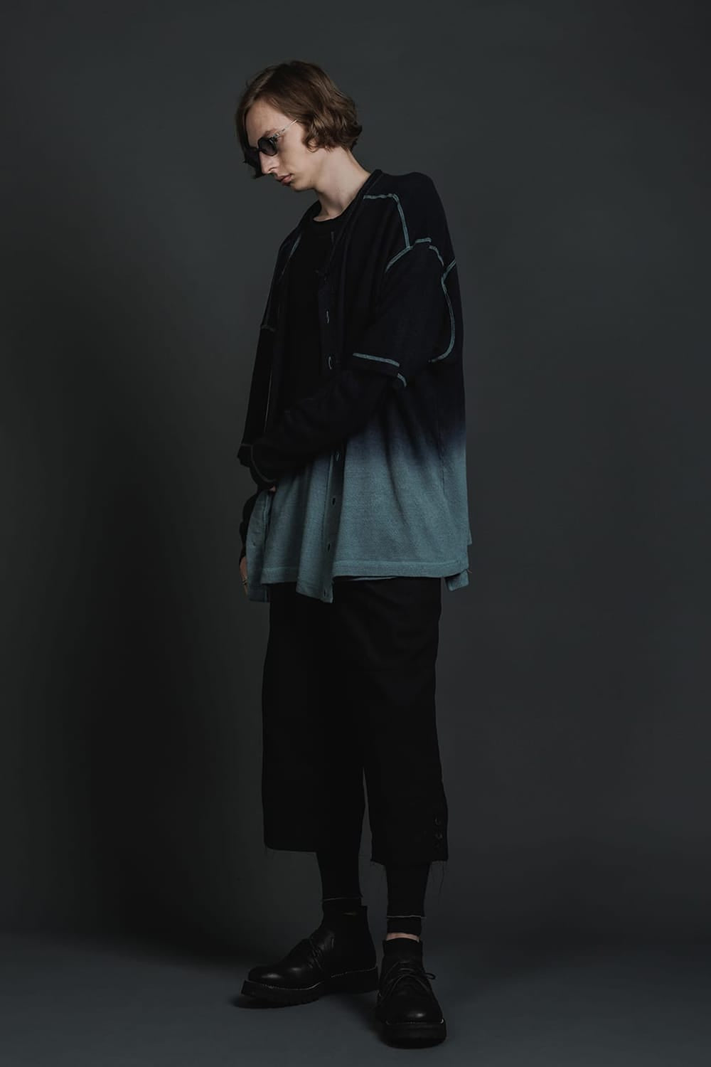 フラグメント クロップド トラウザー ブラック