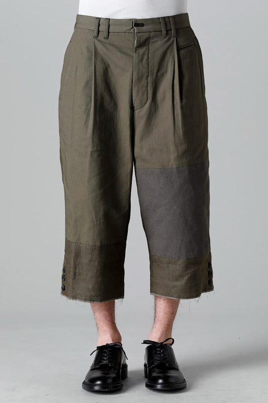 Fragment Cropped Trousers Dark Olive