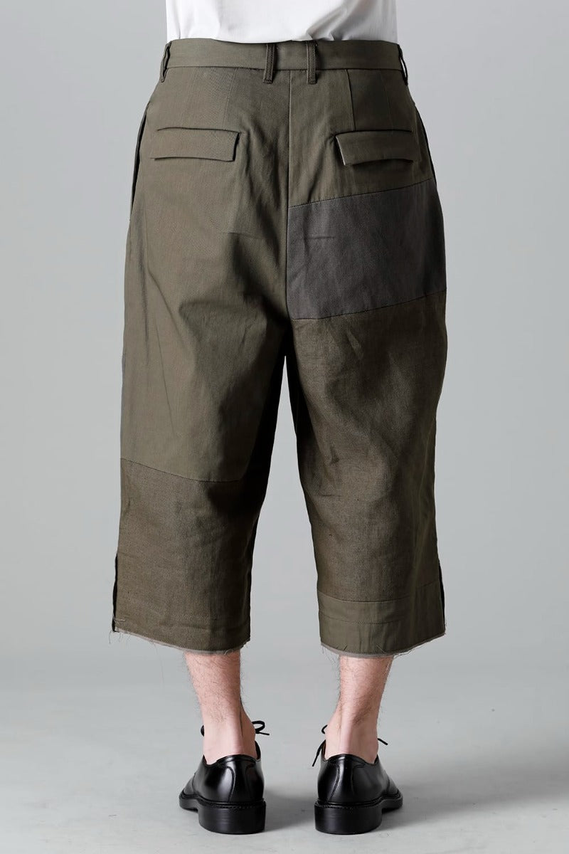 Fragment Cropped Trousers Dark Olive