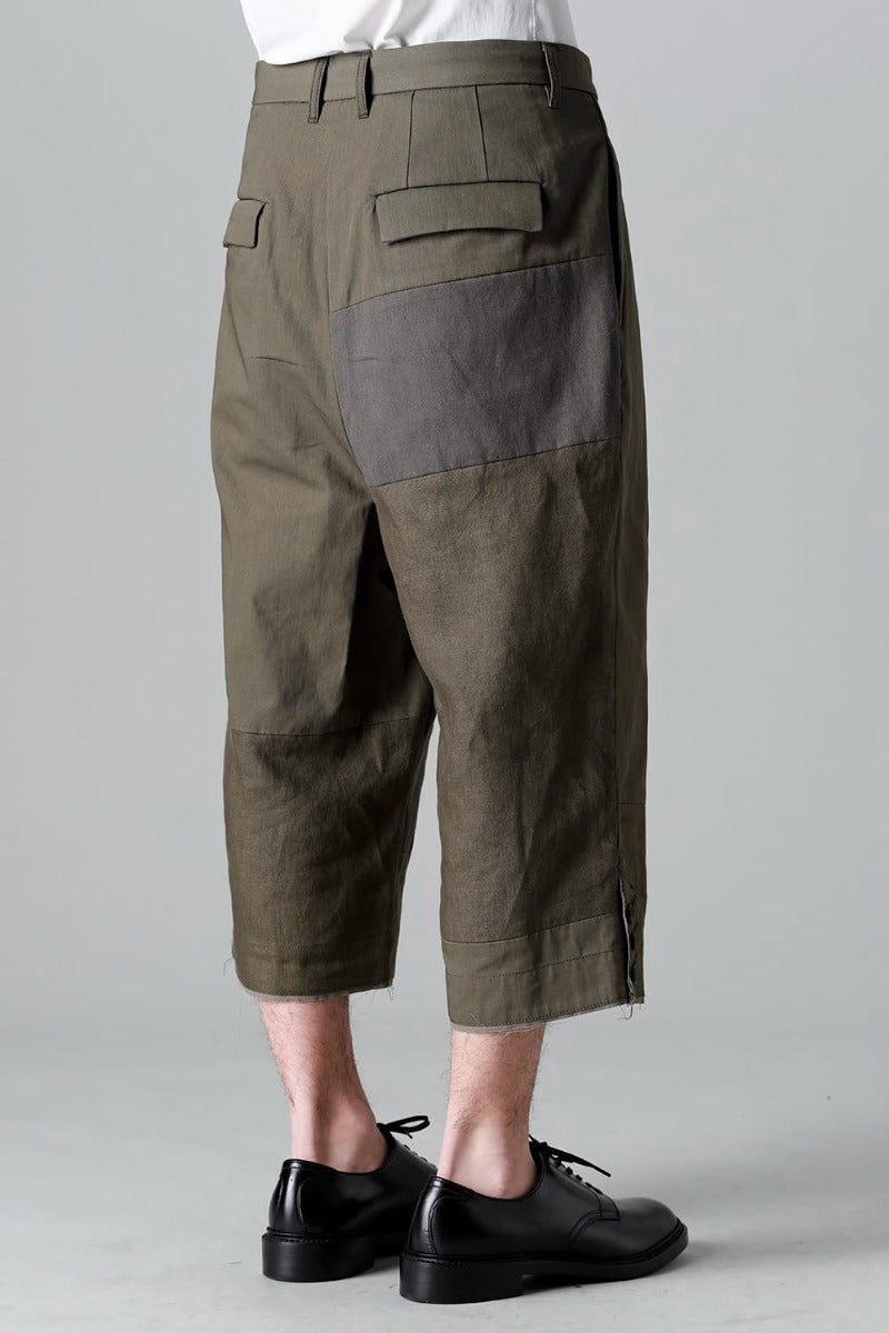Fragment Cropped Trousers Dark Olive