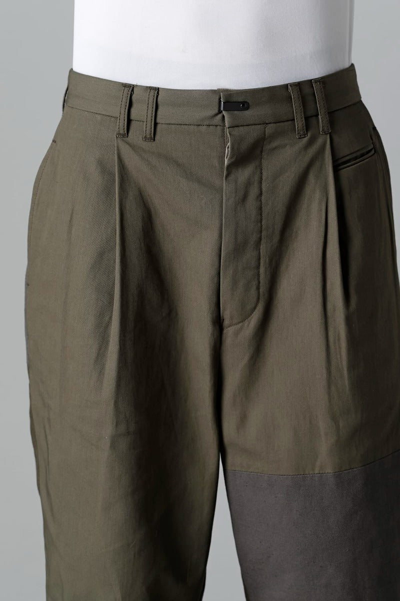 Fragment Cropped Trousers Dark Olive