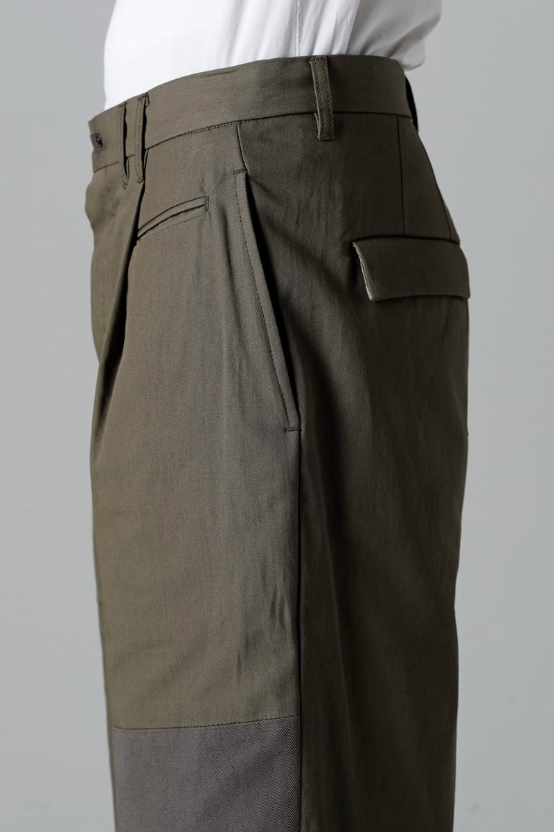 Fragment Cropped Trousers Dark Olive