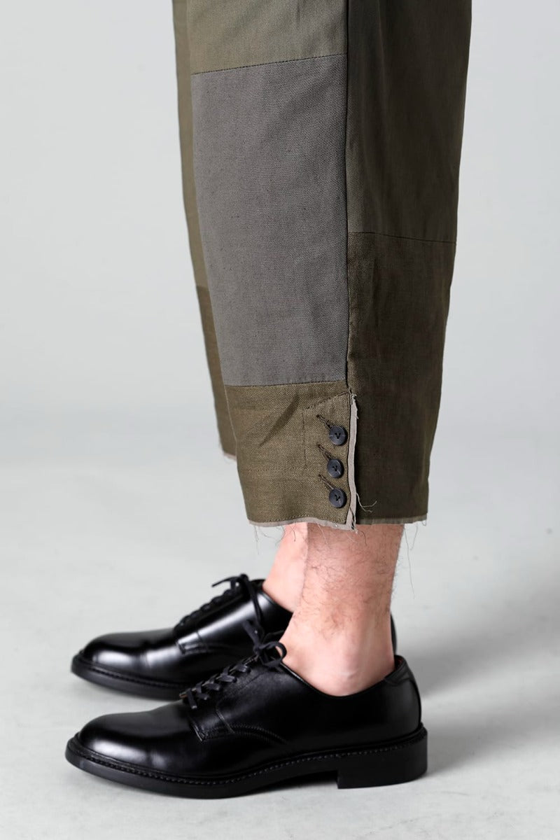 Fragment Cropped Trousers Dark Olive
