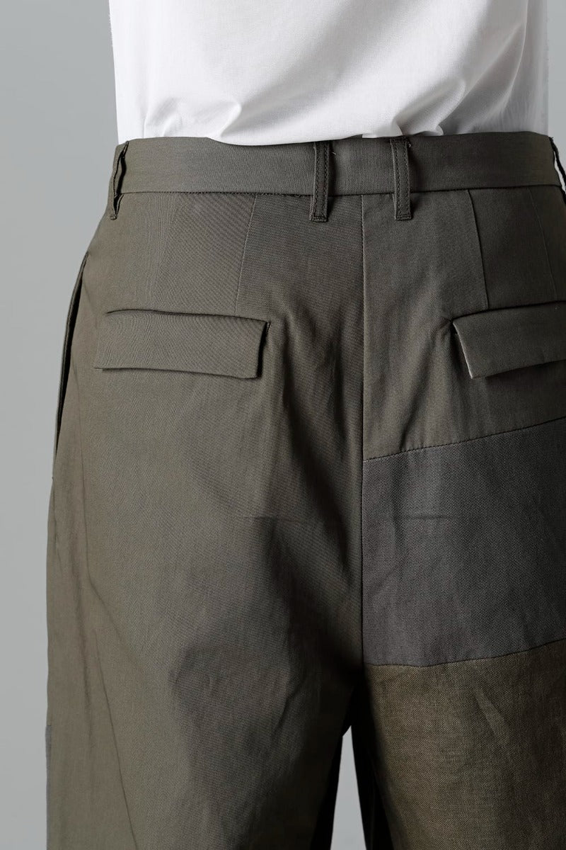 Fragment Cropped Trousers Dark Olive