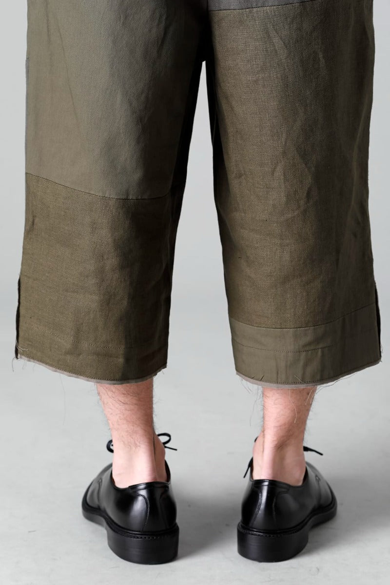 Fragment Cropped Trousers Dark Olive