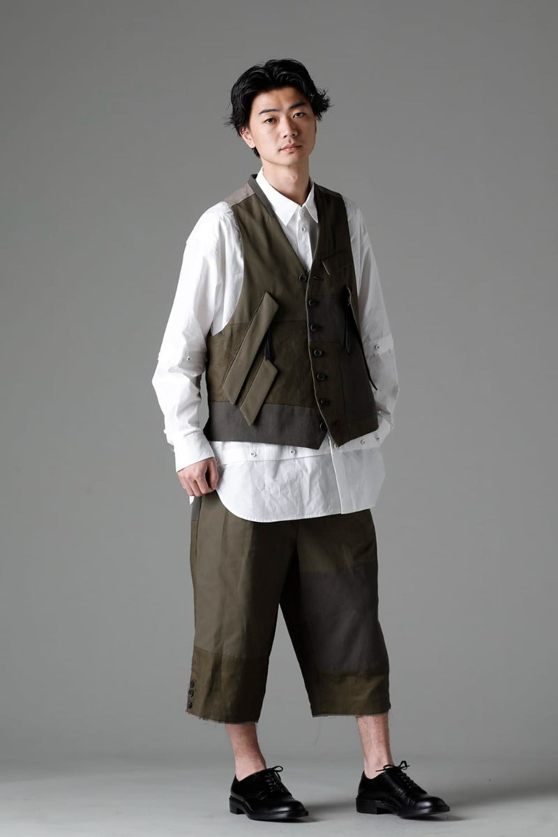 Fragment Cropped Trousers Dark Olive