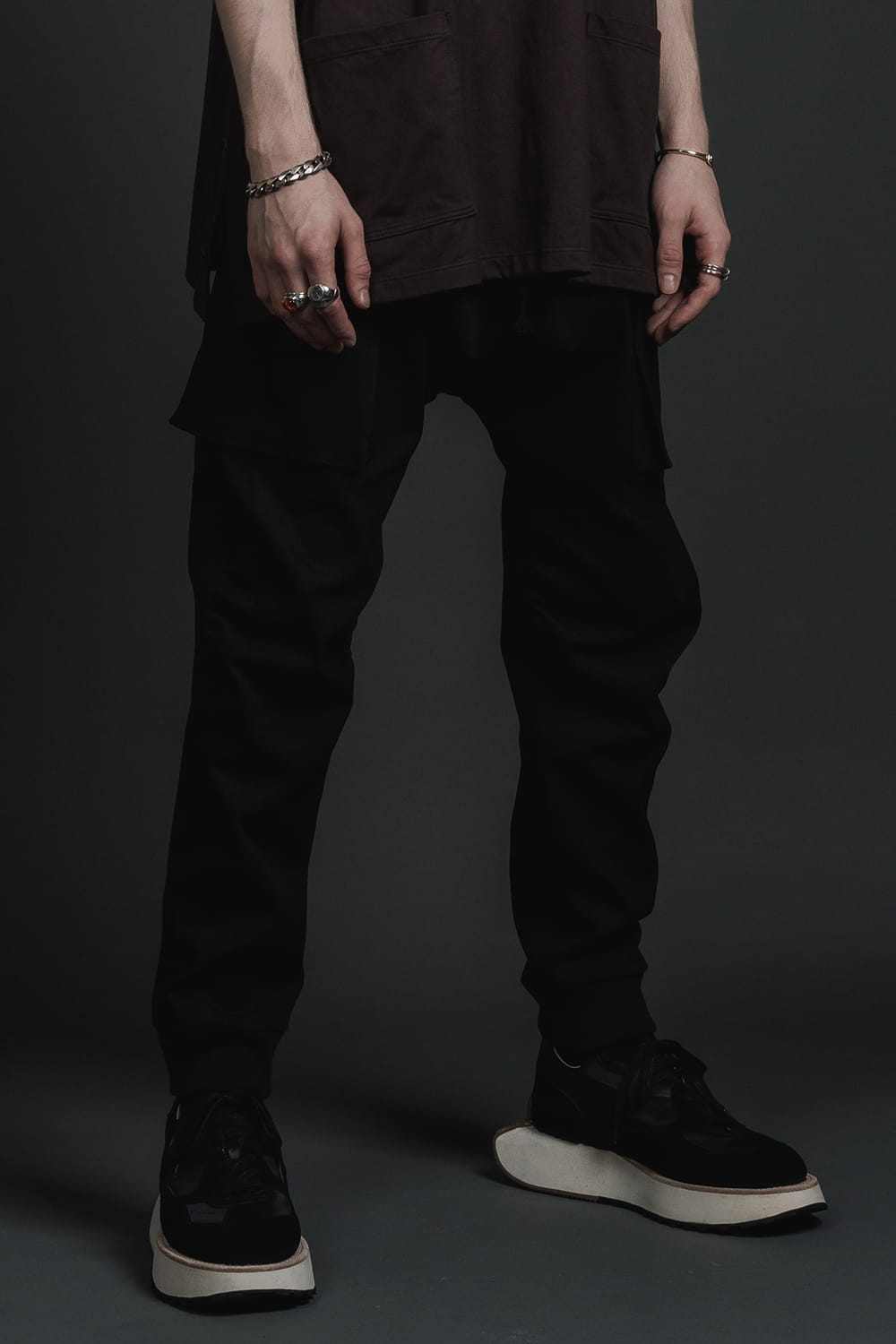 デニム ジョガー パンツ ブラック